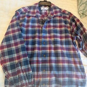 Southern Tide Classic Flannel Shirt in Blue and Red
